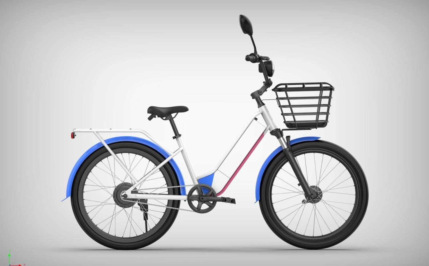 Complete ARKVIA C26-750 electric bicycle — front three-quarter view